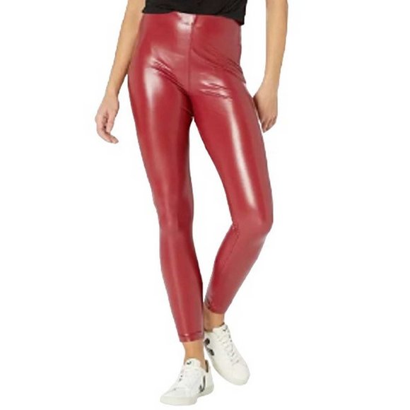 HUE Pants - HUE Leatherette High-Rise Leggings SMALL (866)